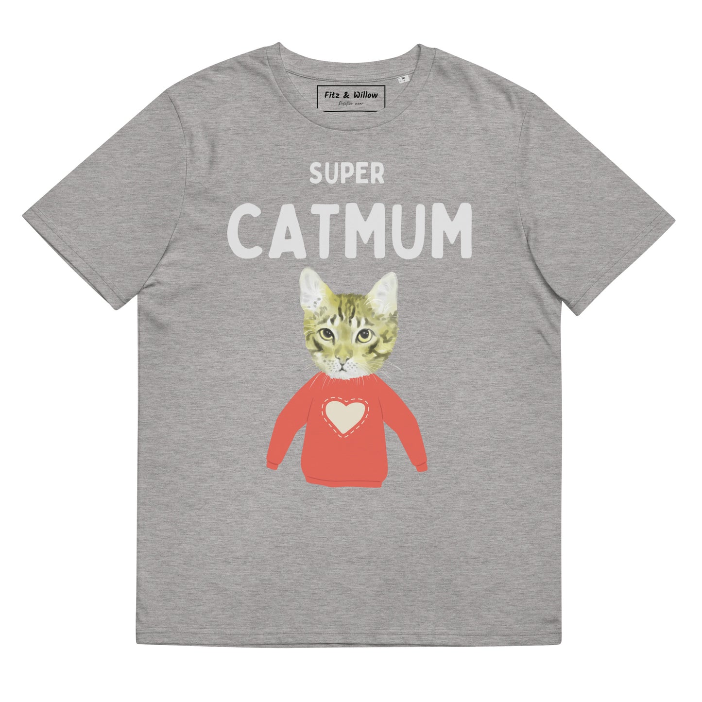 Super Cat Mum, sustainable cotton t-shirt - Fitz & Willow