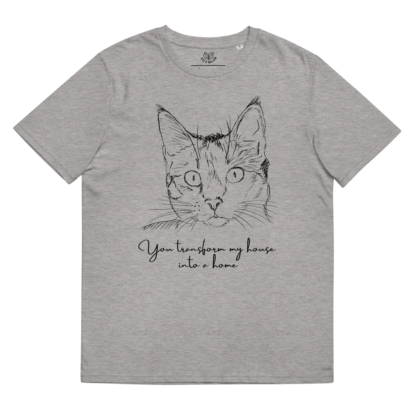 Cat print unisex sustainable t-shirt - Fitz & Willow