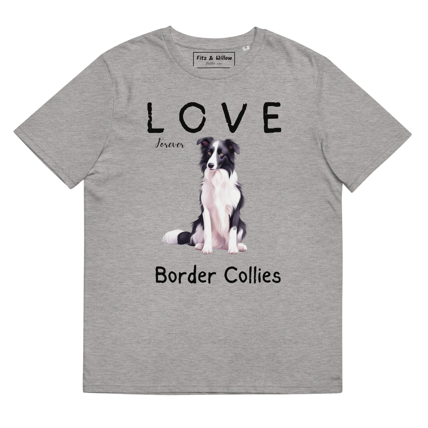 Border Collie lovers sustainable cotton t-shirt - Fitz & Willow