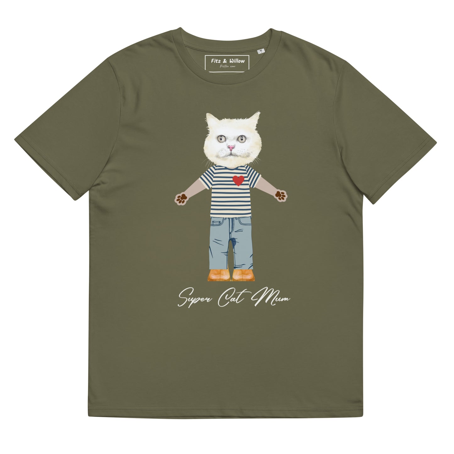 Super Cat Mum, Unisex organic cotton t-shirt - Fitz & Willow