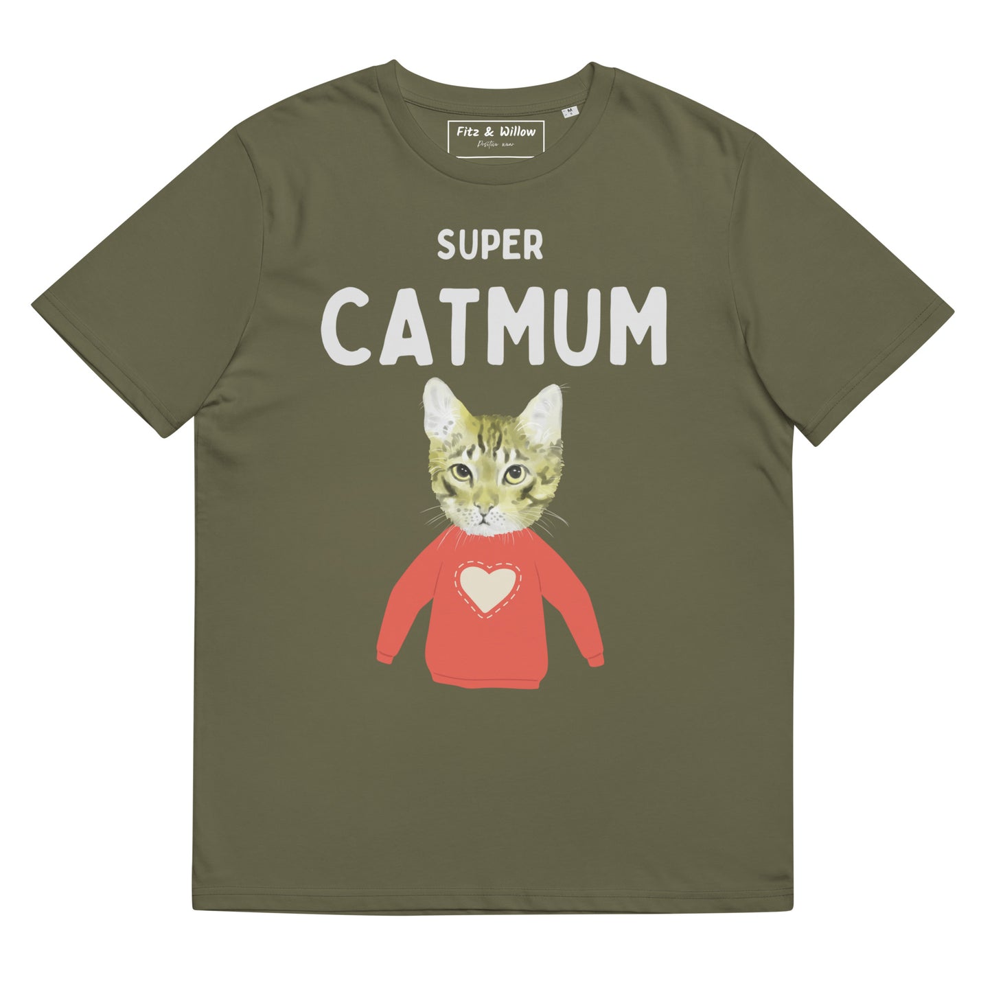 Super Cat Mum, sustainable cotton t-shirt - Fitz & Willow