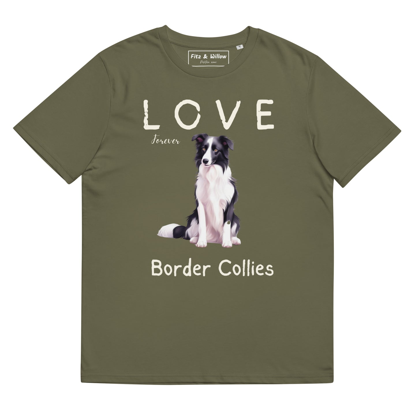 Border Collie lovers sustainable cotton t-shirt - Fitz & Willow