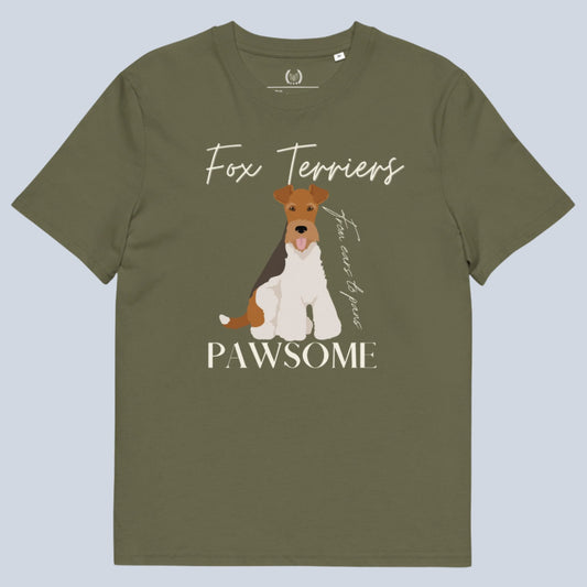 Sustainable  t-shirt with cute Fox Terrier print - Fitz & Willow