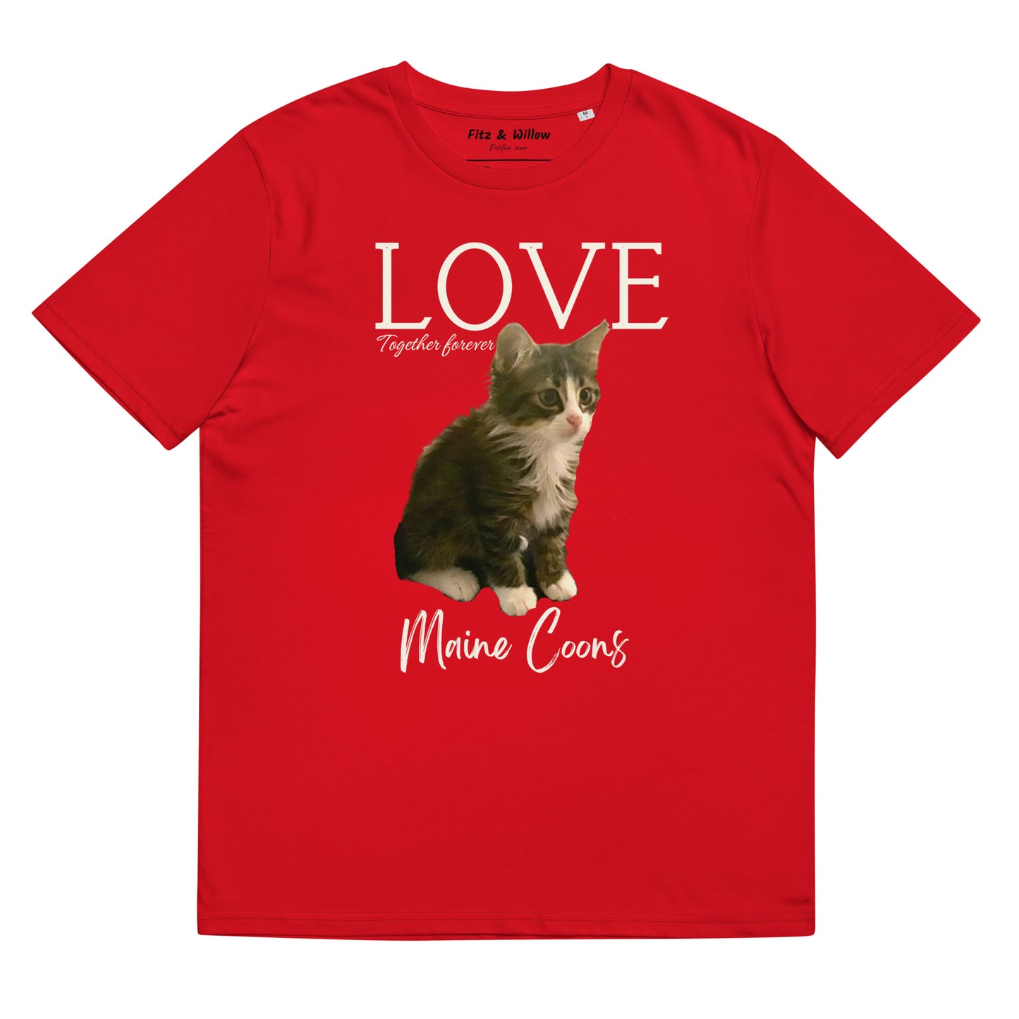 Maine Coon Cat, unisex sustainable t-shirt, - Fitz & Willow