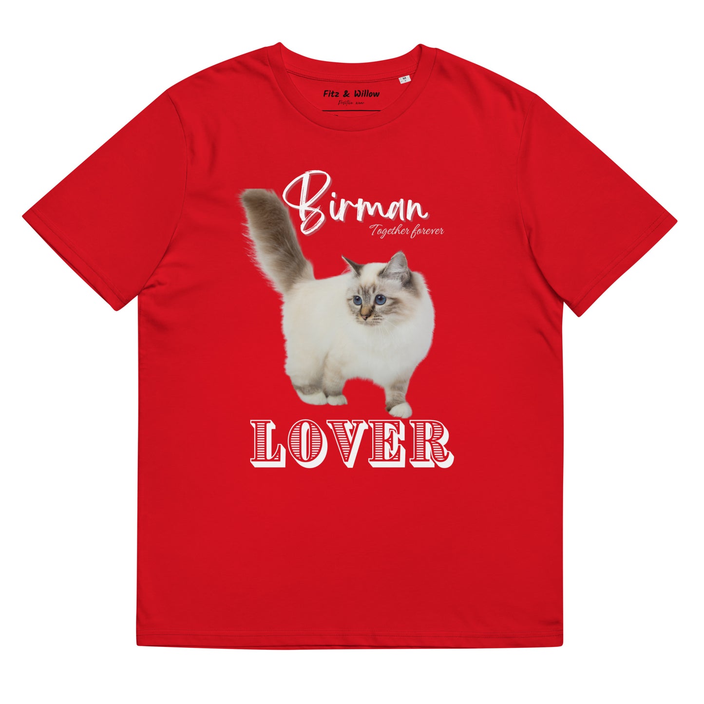 Birman Cat Lover, organic cotton t-shirt. with Birman cat print - Fitz & Willow