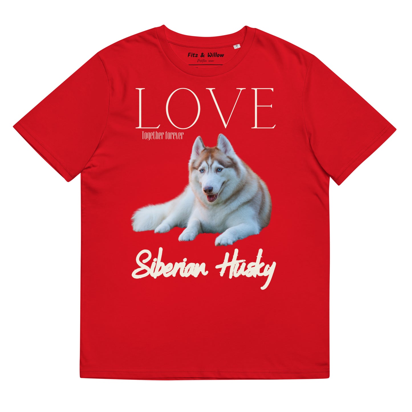 Brown Siberian Husky organic cotton t-shirt - Fitz & Willow