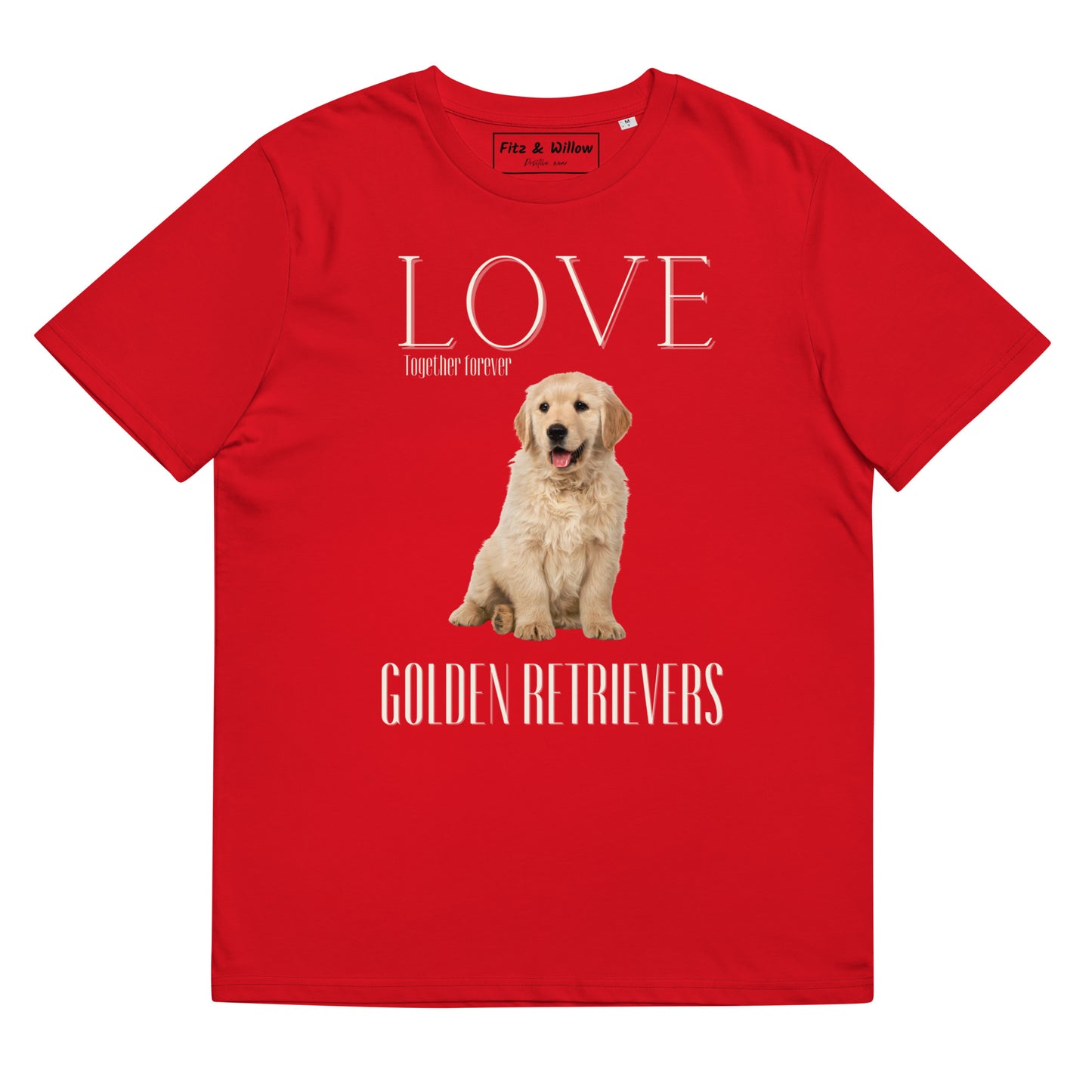 Puppy Golden Retriever lovers organic cotton t-shirt - Fitz & Willow