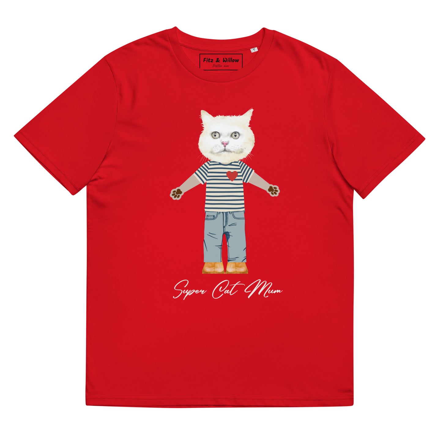 Super Cat Mum, Unisex organic cotton t-shirt - Fitz & Willow