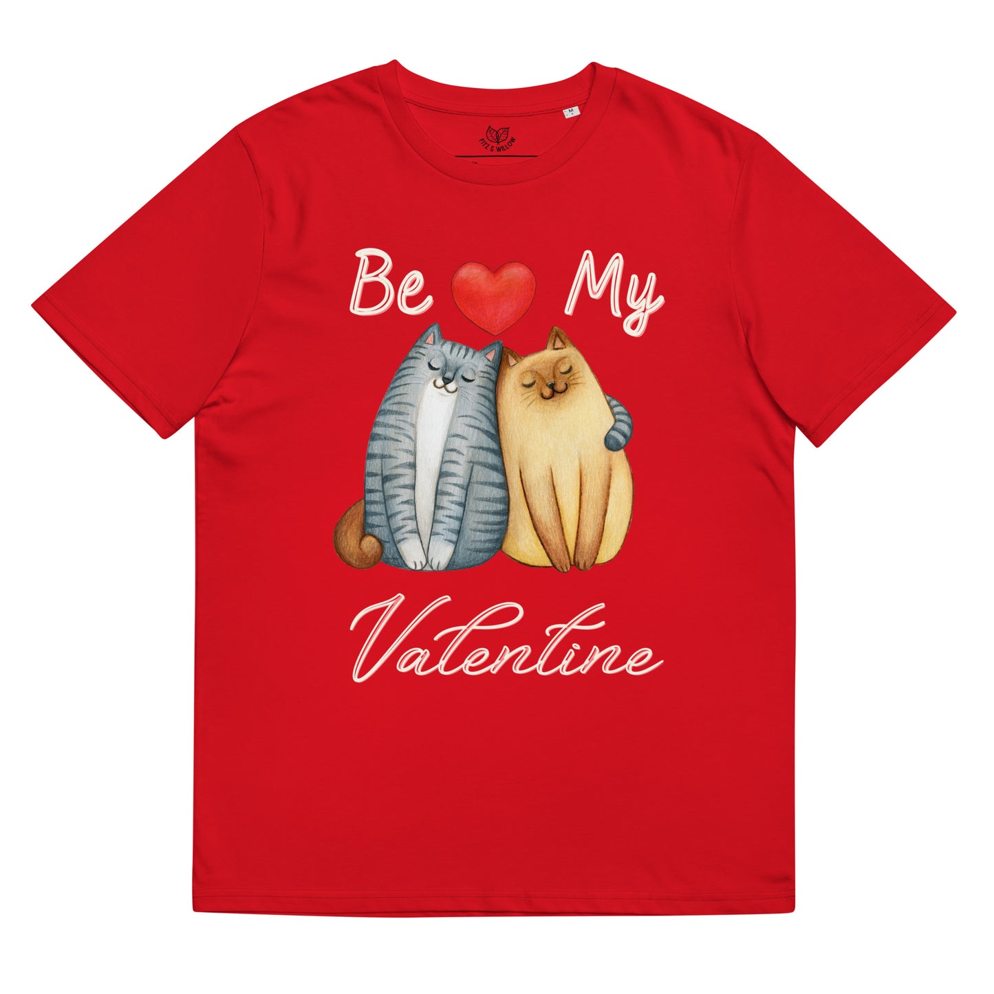 Unisex organic cotton t-shirt, Be my Valentine - Fitz & Willow