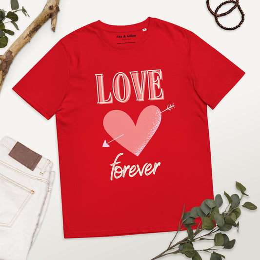 Unisex organic cotton t-shirt Love Forever - Fitz & Willow