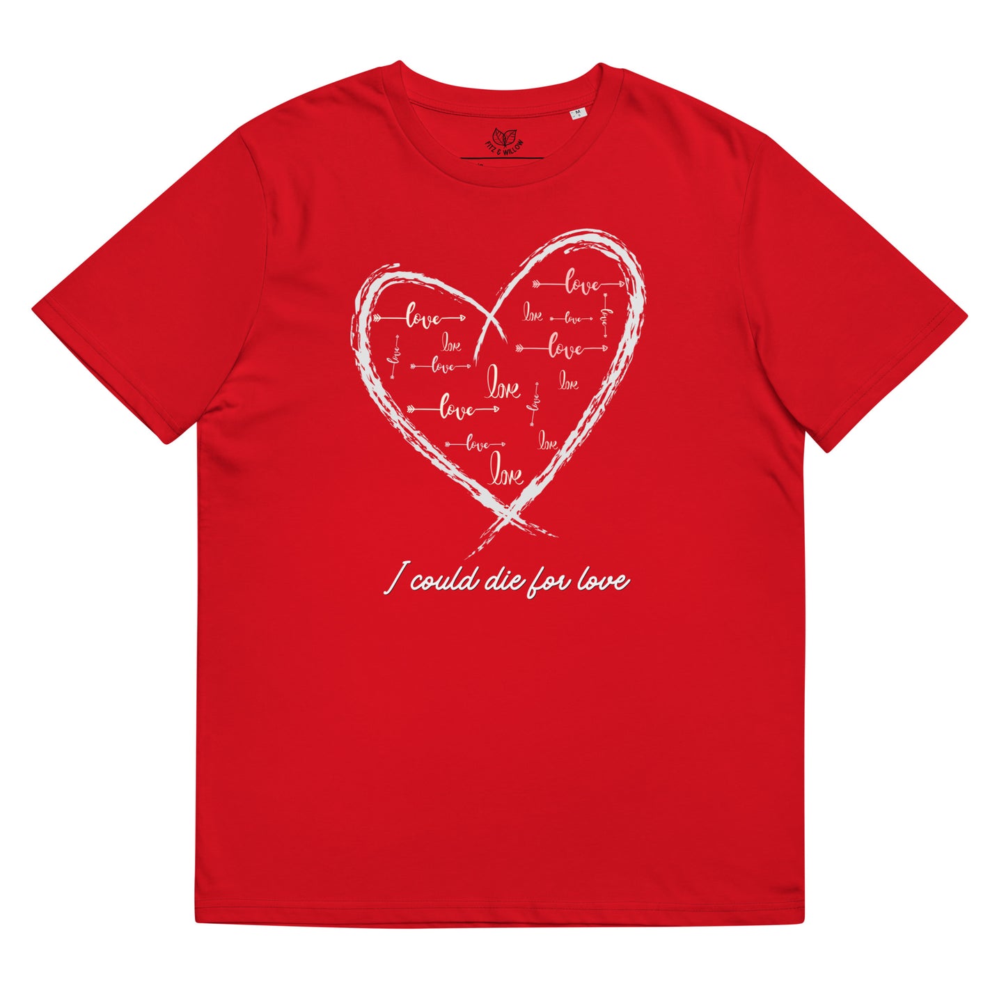 Unisex sustainable t-shirt, Only Love heart - Fitz & Willow