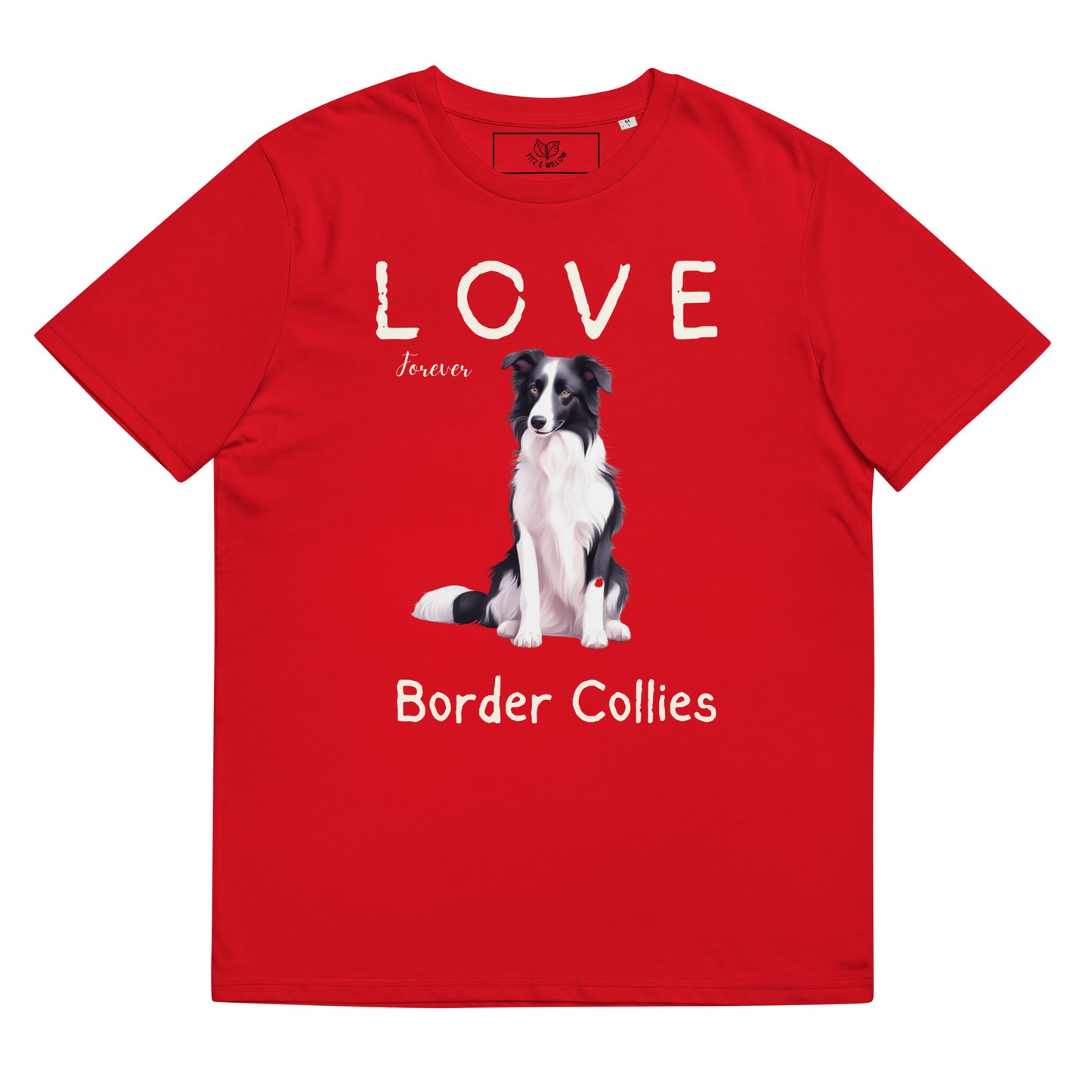 Border Collie lovers sustainable cotton t-shirt - Fitz & Willow