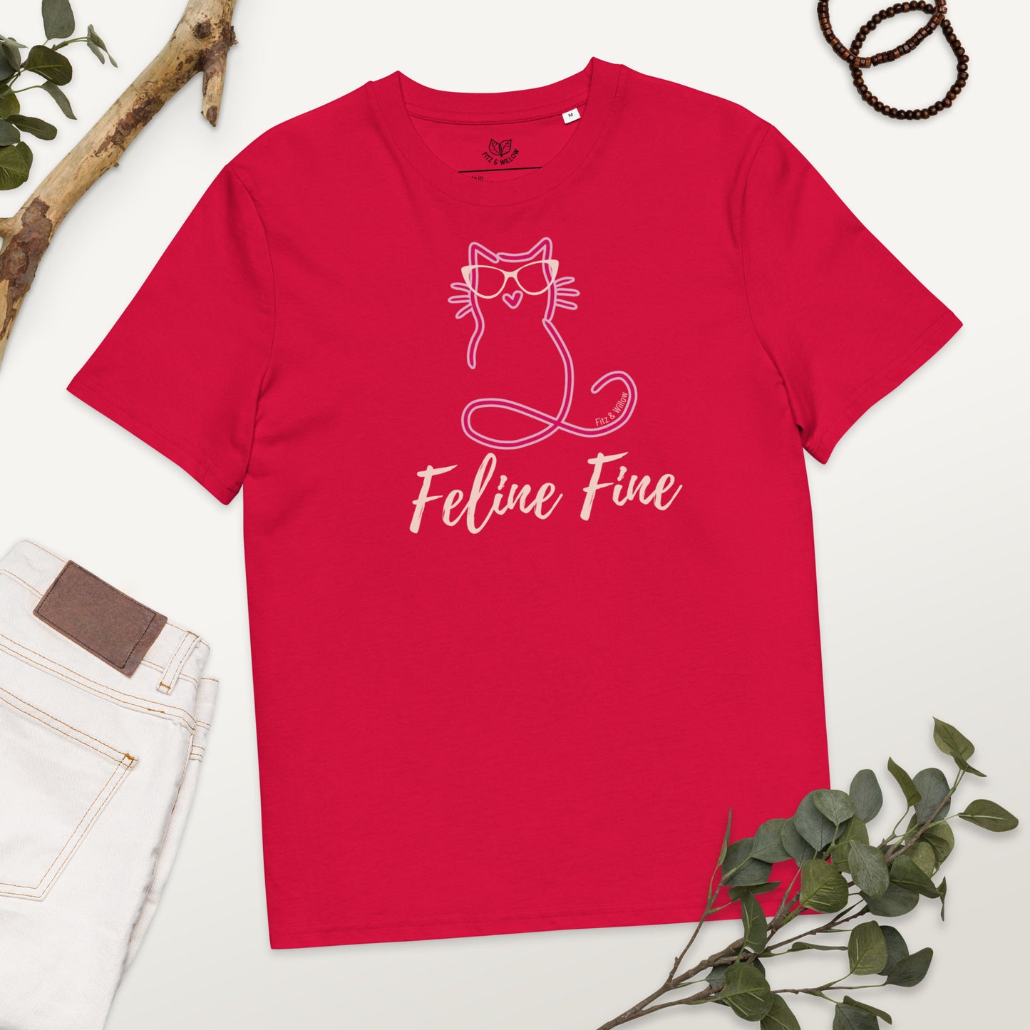 Feline Fine. organic cotton t-shirt - Fitz & Willow