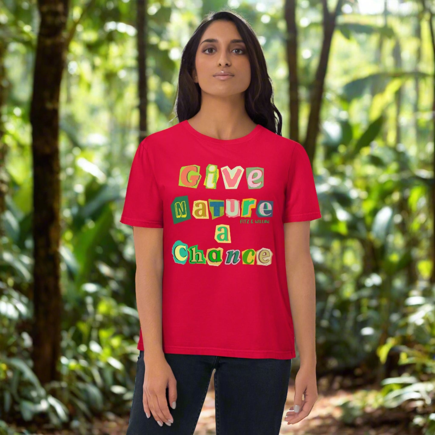 Give nature a chance, Unisex sustainable t-shirt - Fitz & Willow