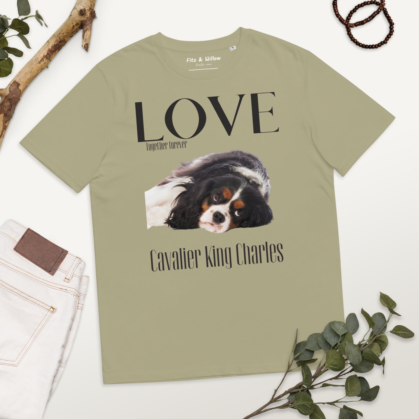 Cavalier King Charles Spaniel organic cotton tee - Fitz & Willow