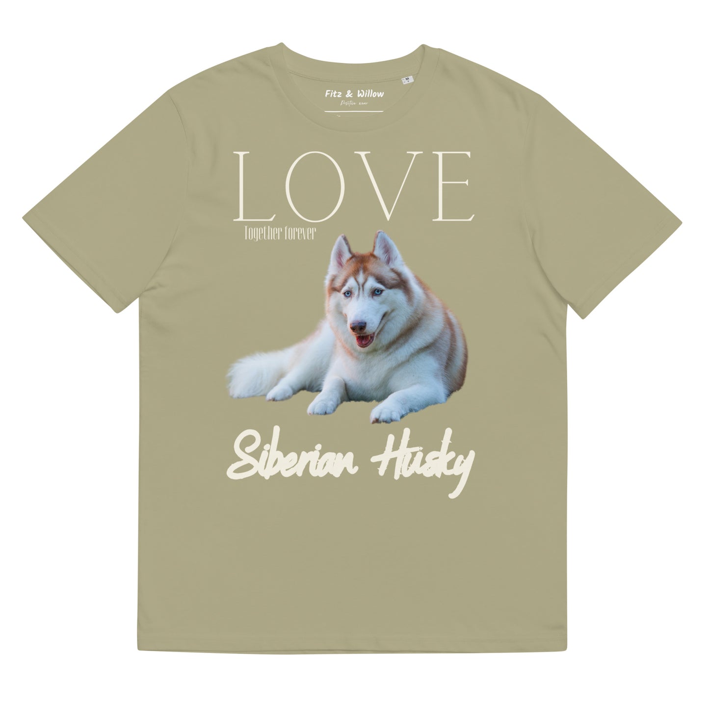 Brown Siberian Husky organic cotton t-shirt - Fitz & Willow