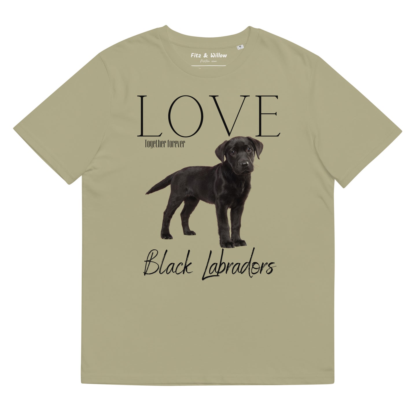 Black Labrador lover sustainable t-shirt - Fitz & Willow