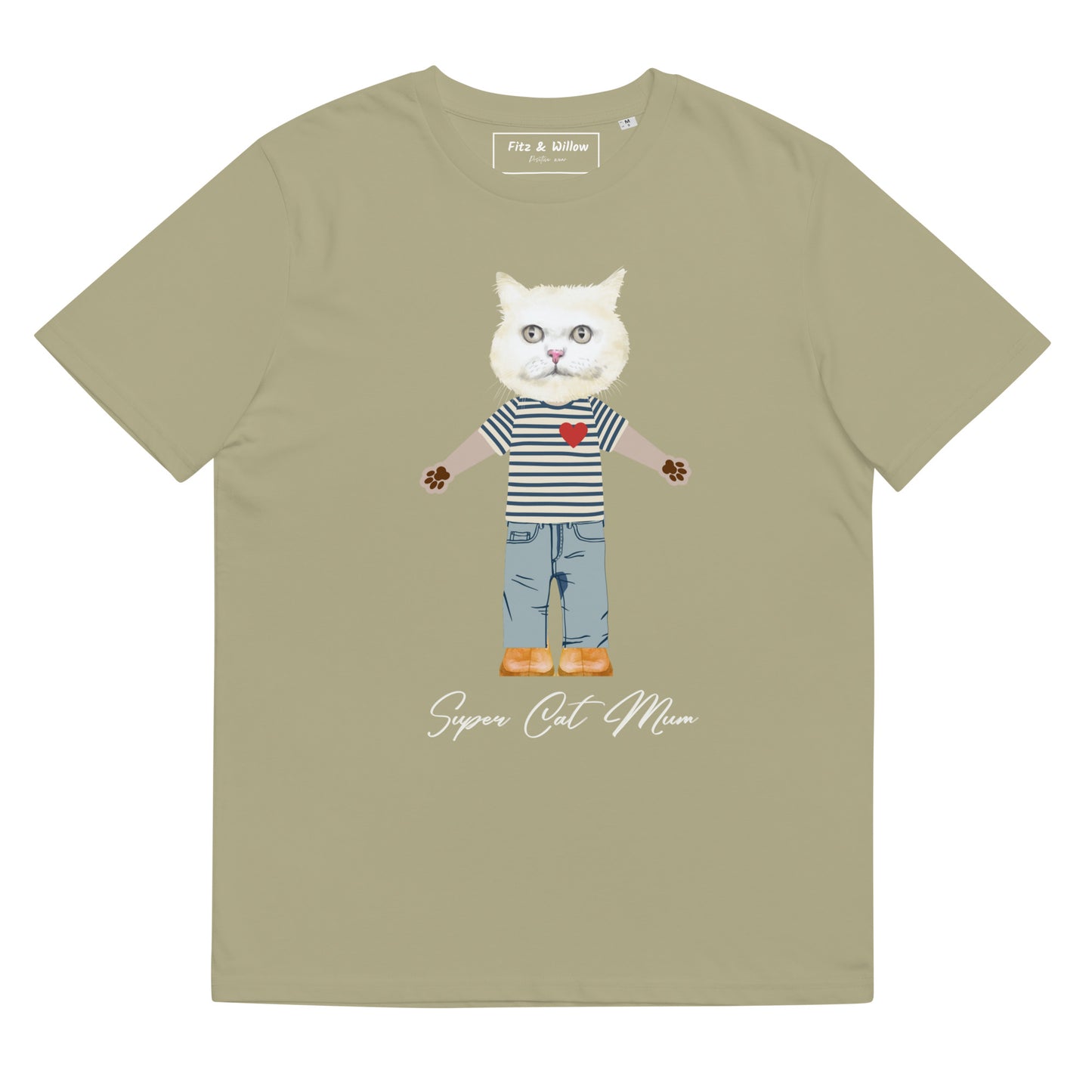 Super Cat Mum, Unisex organic cotton t-shirt - Fitz & Willow