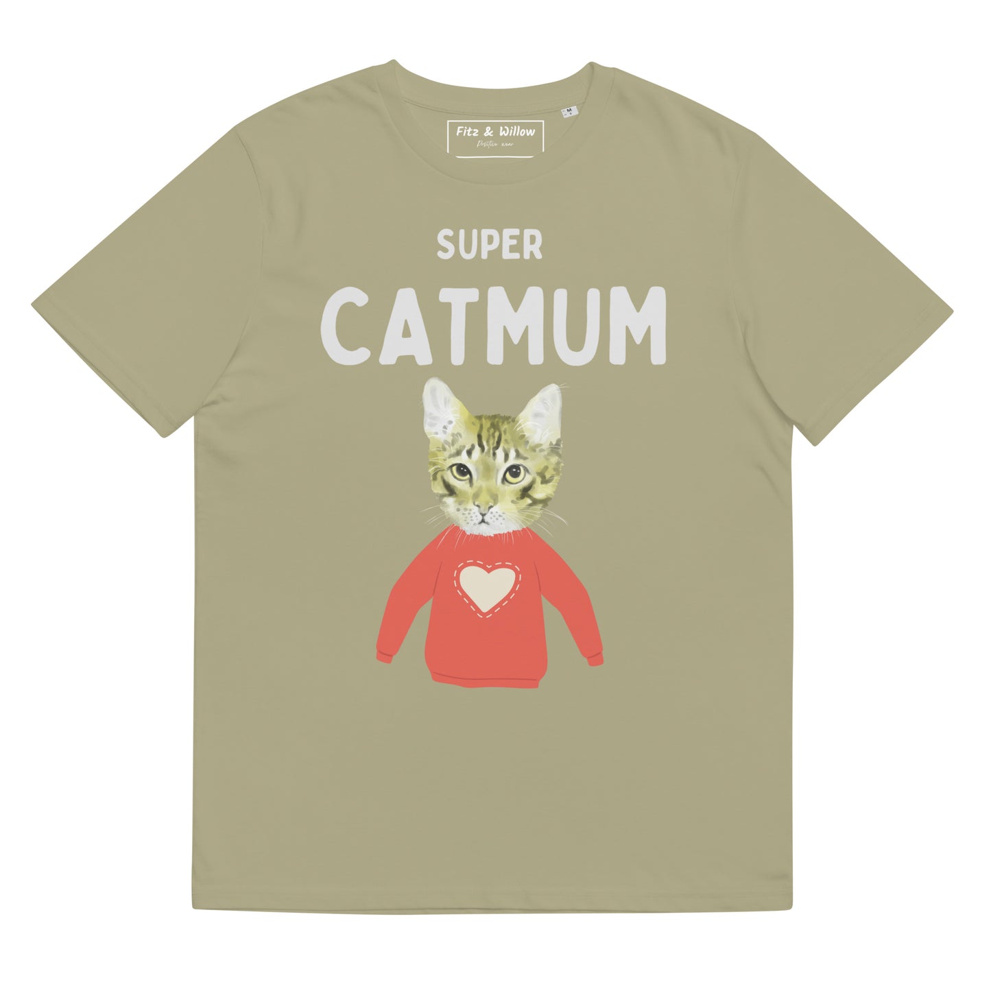 Super Cat Mum, sustainable cotton t-shirt - Fitz & Willow