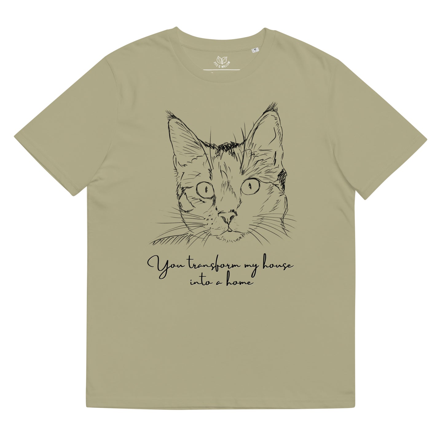 Cat print unisex sustainable t-shirt - Fitz & Willow