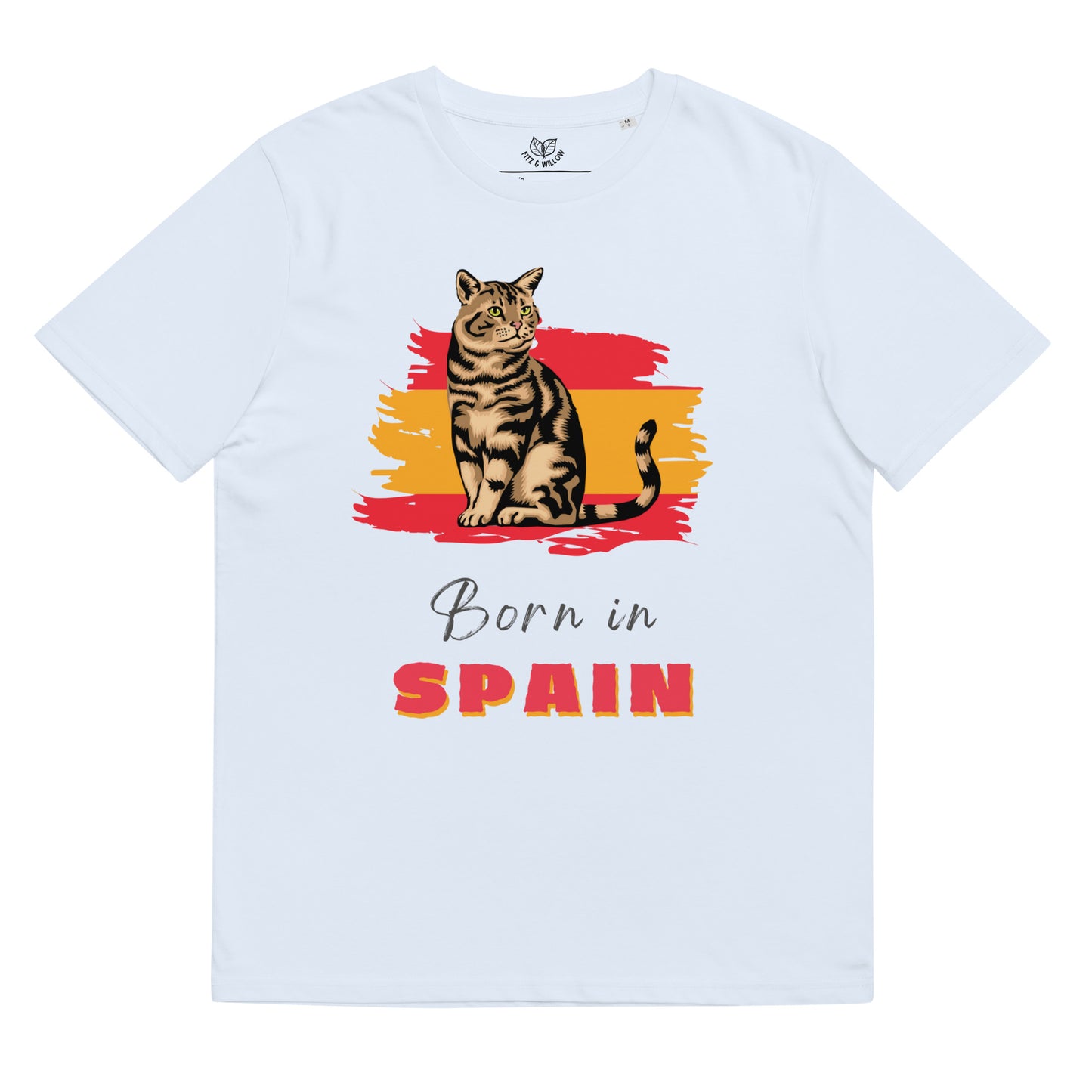 Spanish flag and cat, Unisex organic cotton t-shirt - Fitz & Willow