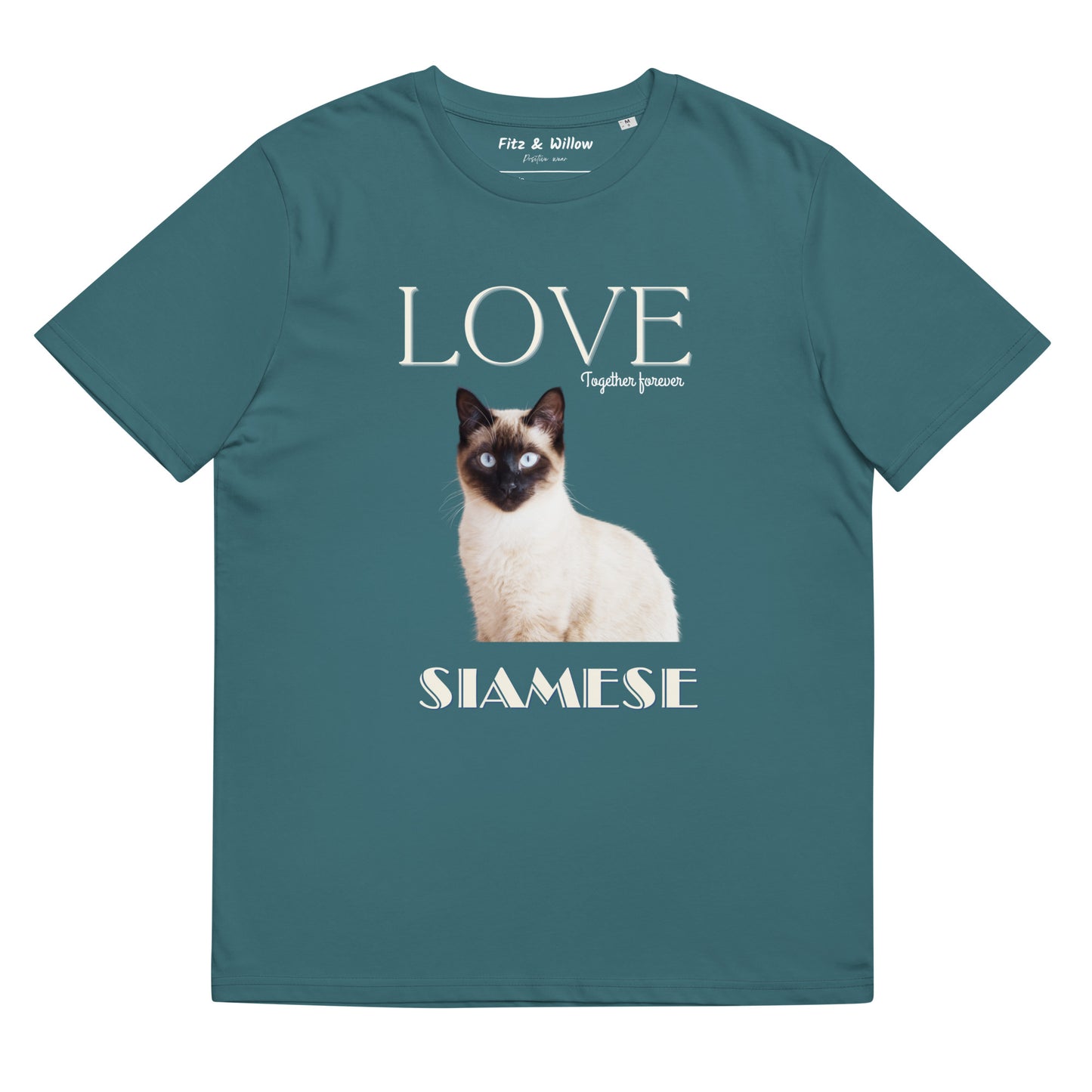 Siamese Cat, sustainable t-shirt, - Fitz & Willow