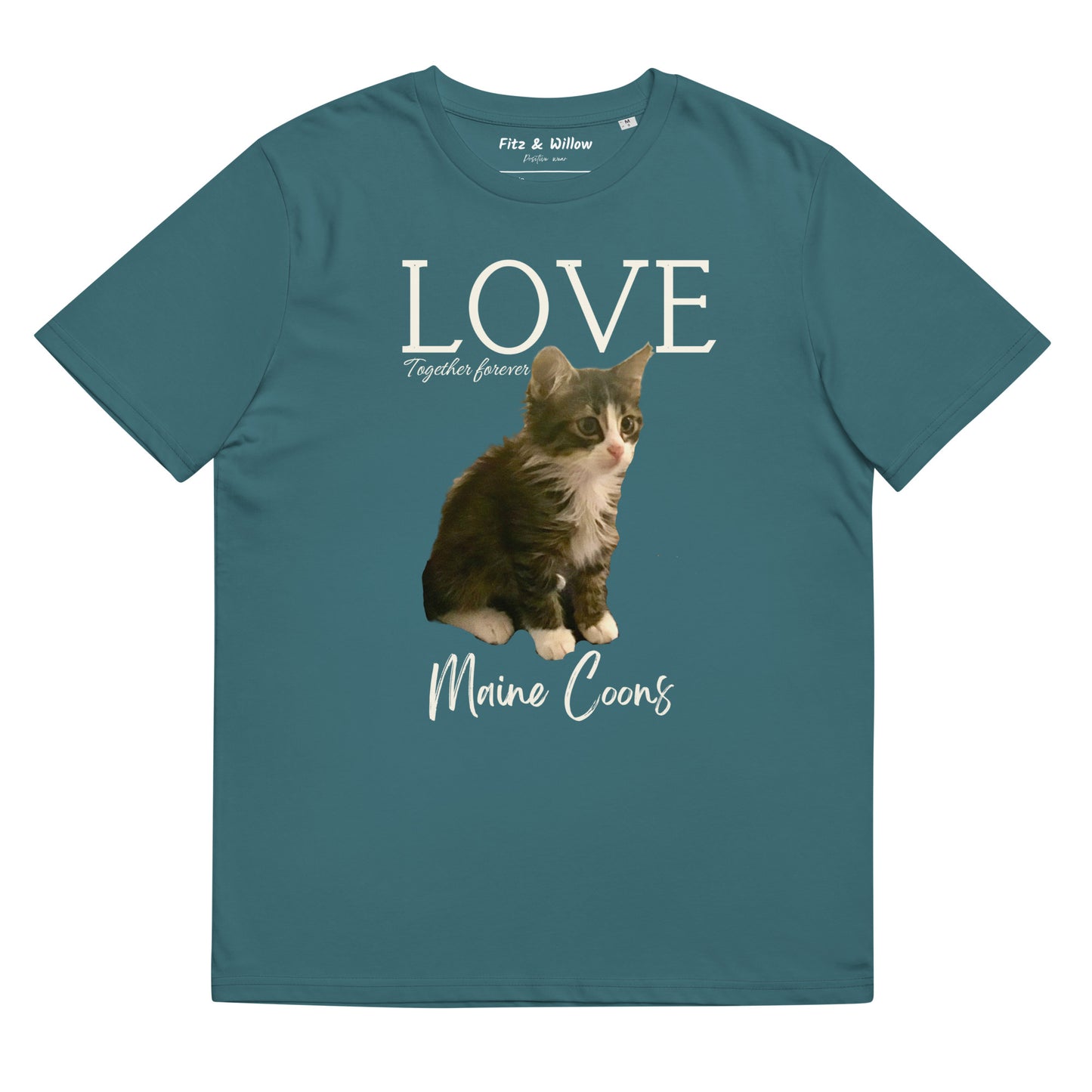 Maine Coon Cat, unisex sustainable t-shirt, - Fitz & Willow