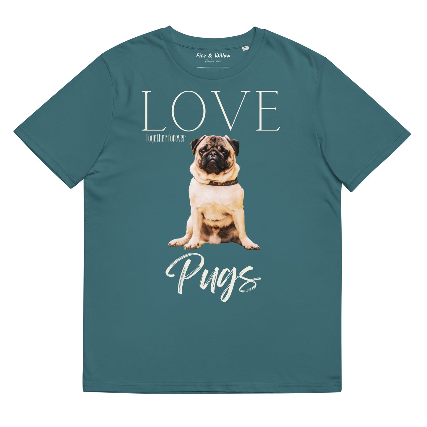 Pug lovers sustainable t-shirt - Fitz & Willow