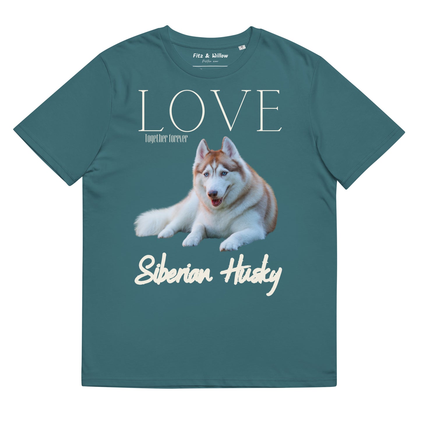 Brown Siberian Husky organic cotton t-shirt - Fitz & Willow