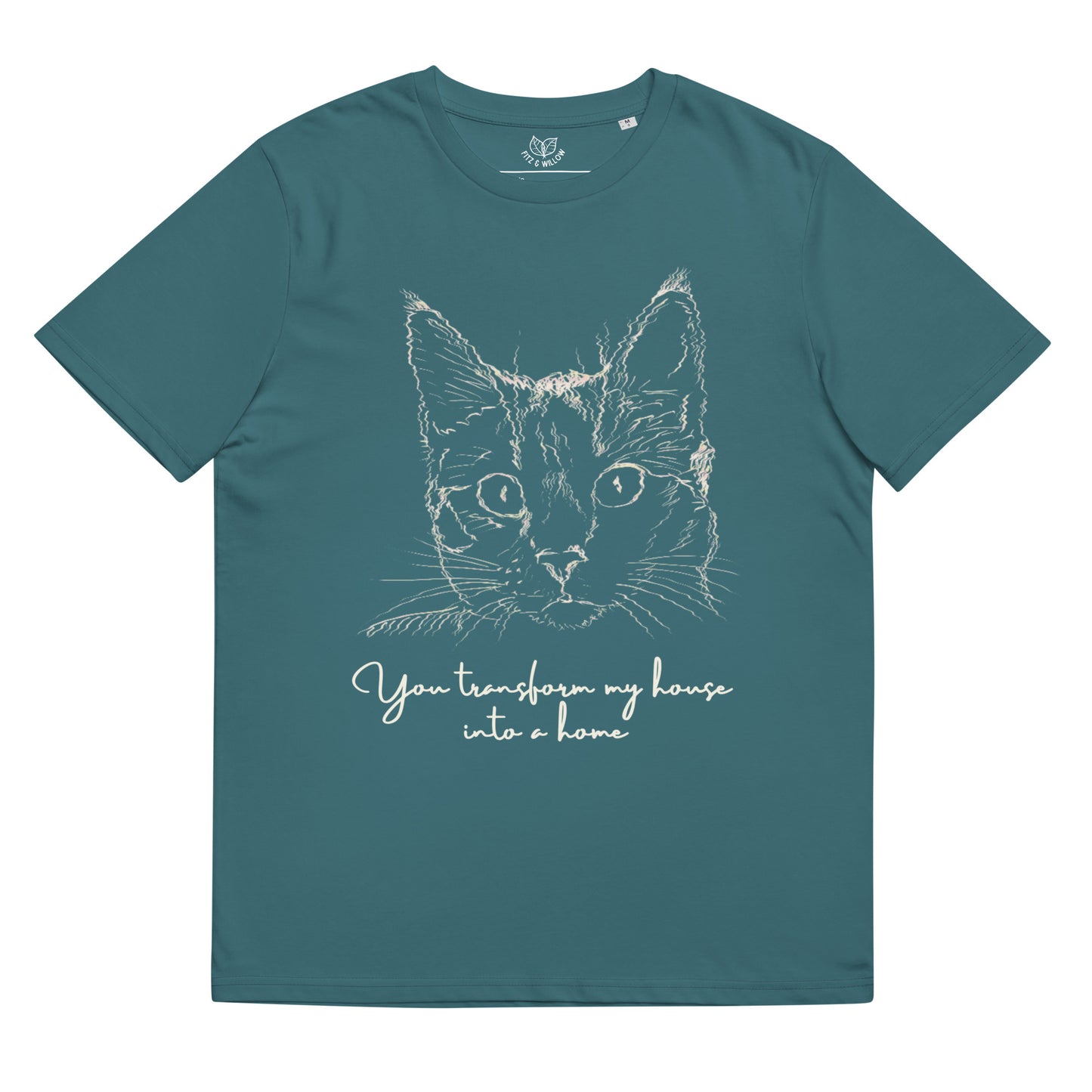 Cat print unisex sustainable t-shirt - Fitz & Willow