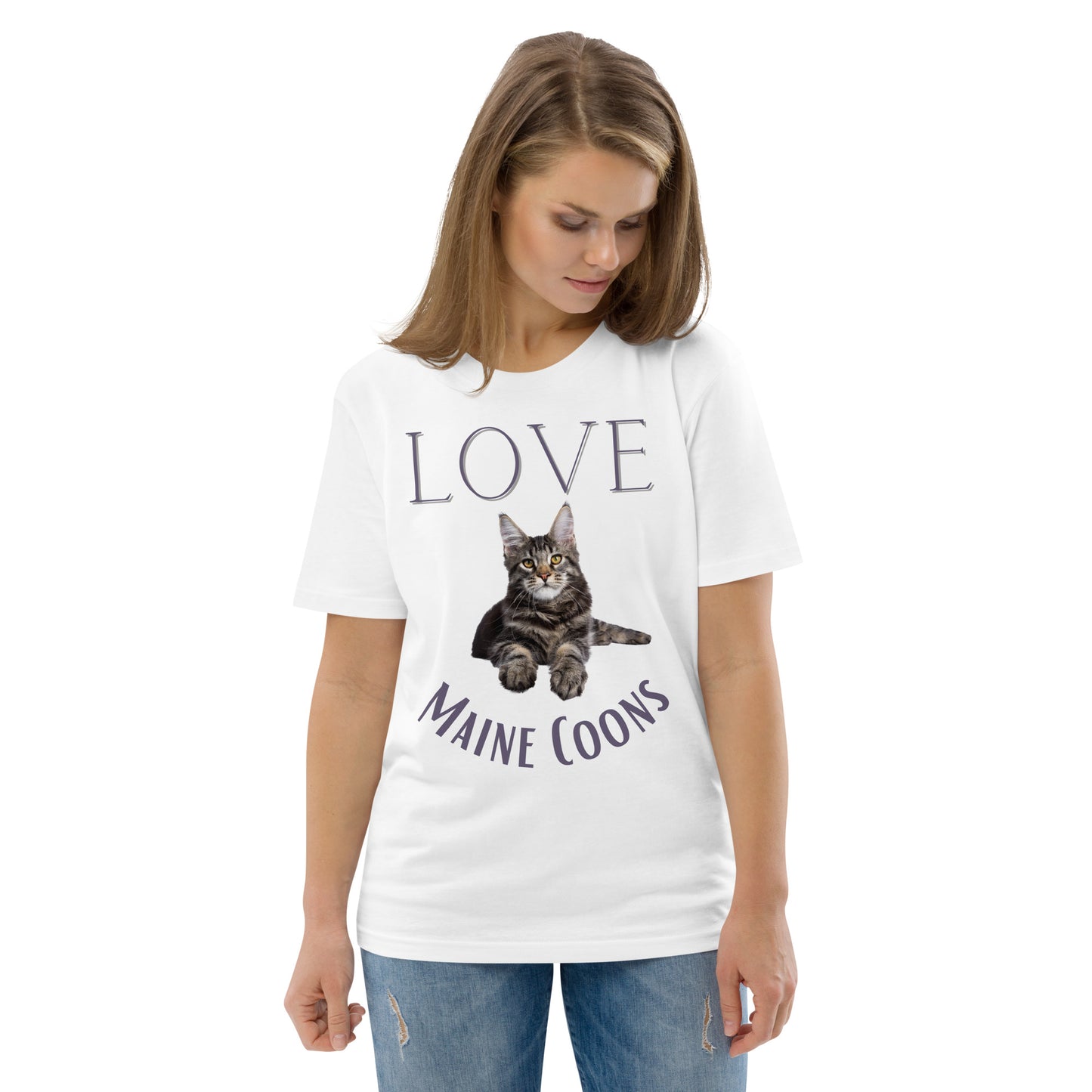 Organic cotton t-shirt, Maine Coon Lovers - Fitz & Willow