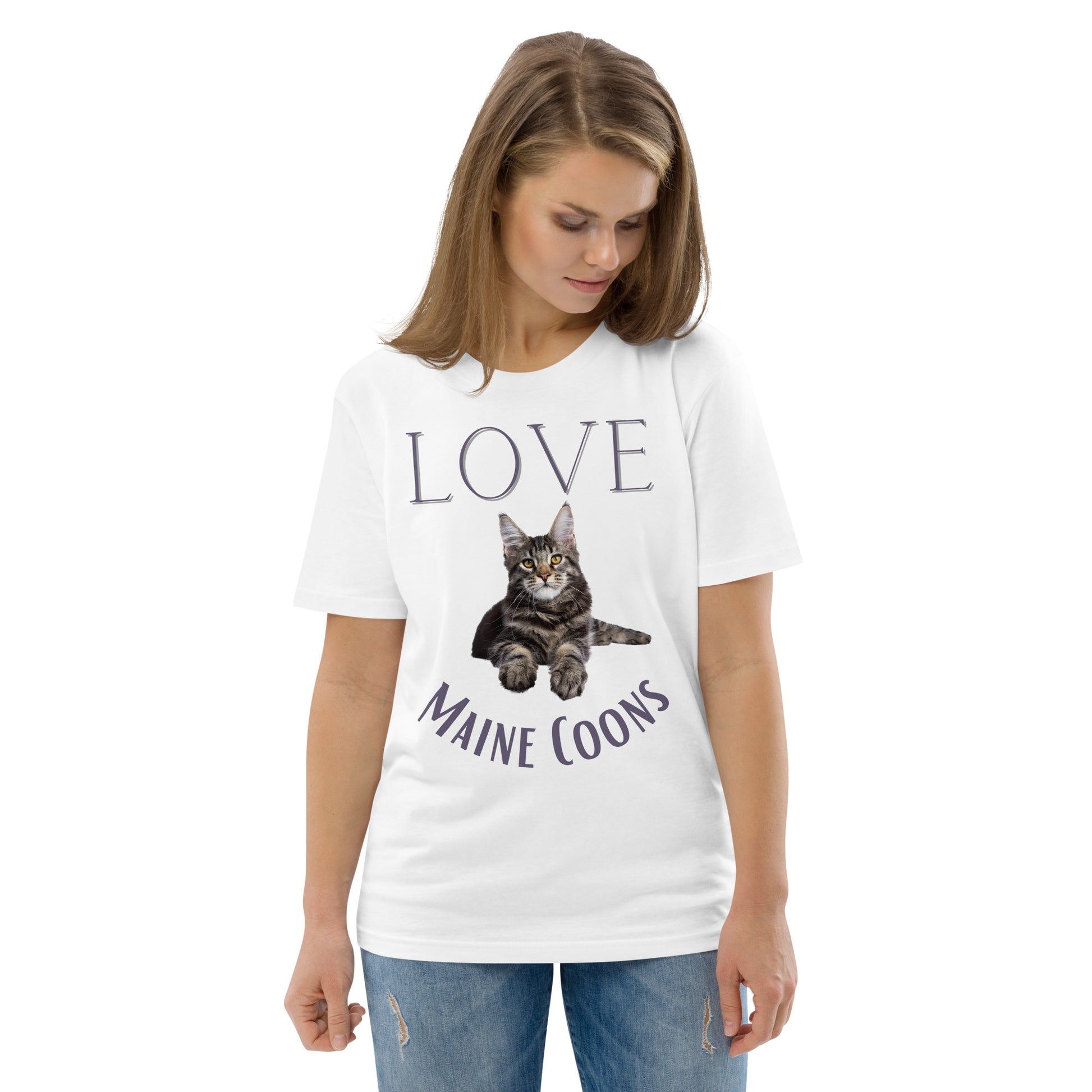 Organic cotton t-shirt, Maine Coon Lovers - Fitz & Willow