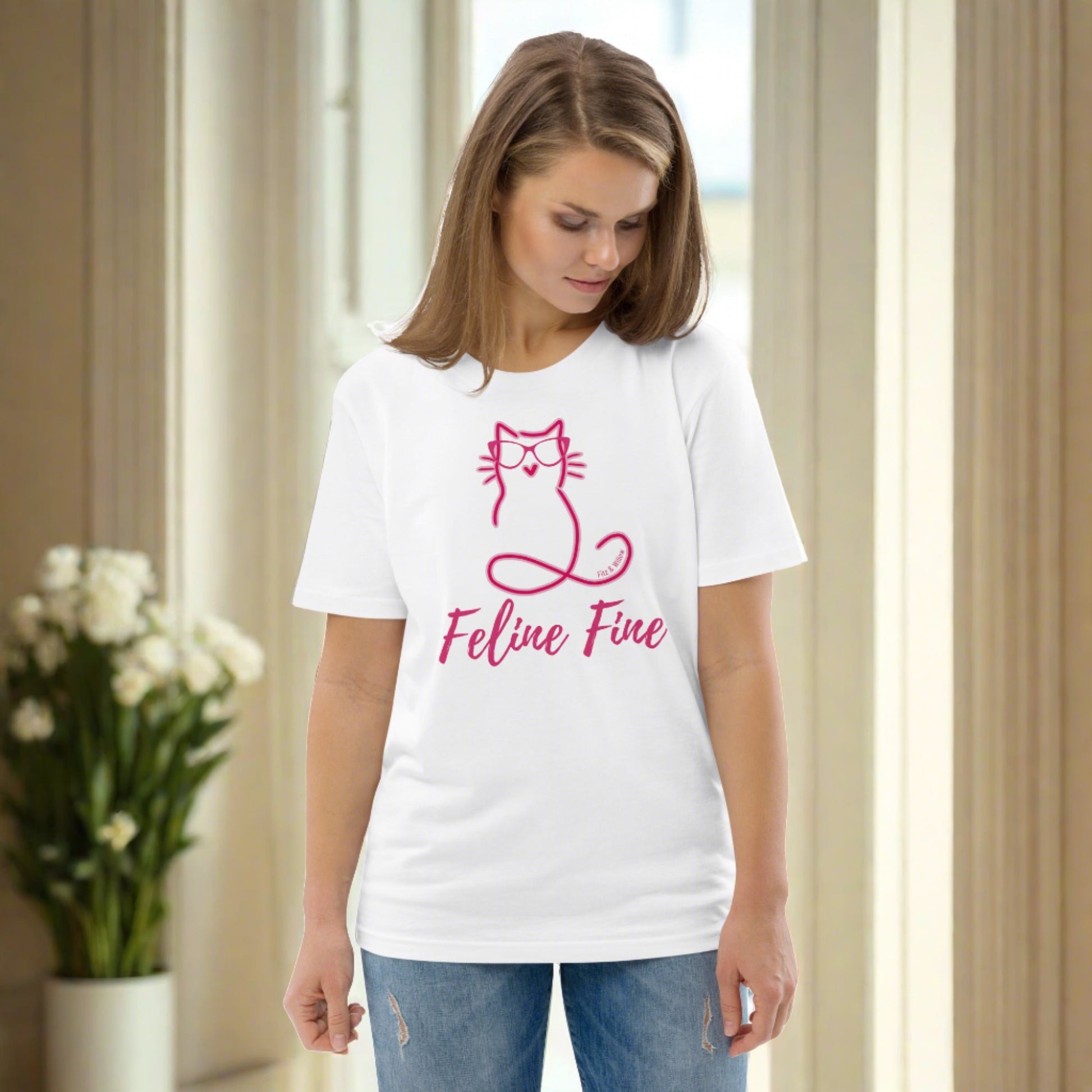 Feline Fine. organic cotton t-shirt - Fitz & Willow