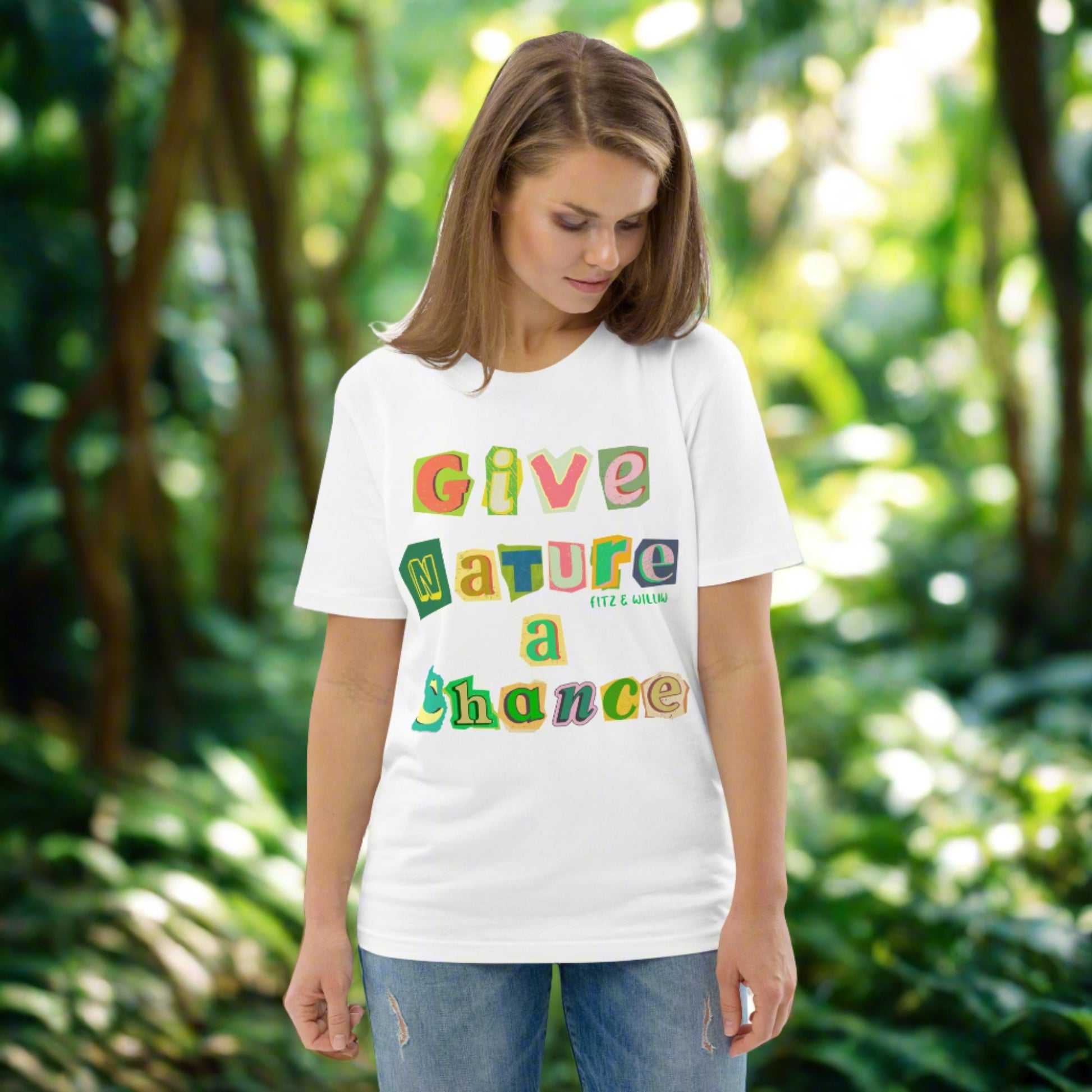 Give nature a chance, Unisex sustainable t-shirt - Fitz & Willow