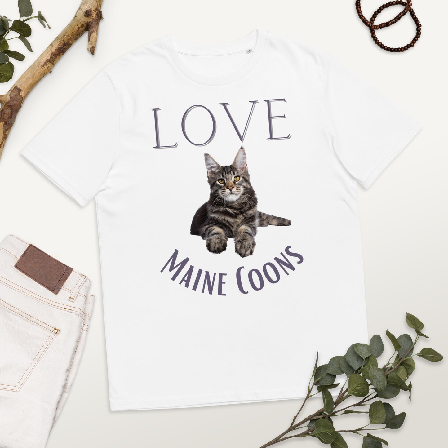 Organic cotton t-shirt, Maine Coon Lovers - Fitz & Willow