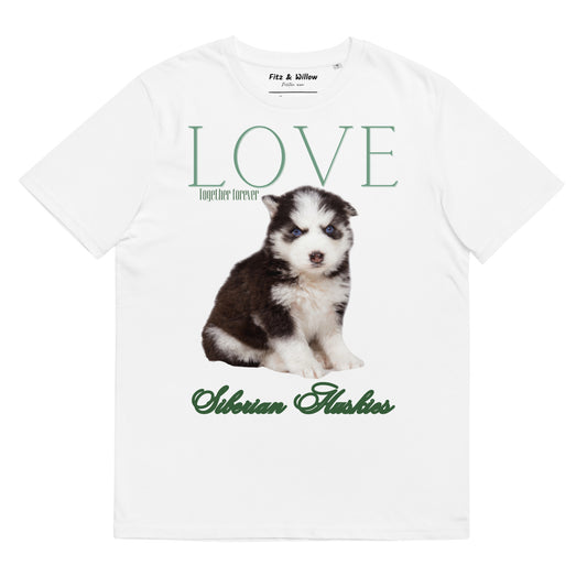 Puppy Siberian Husky sustainable t-shirt - Fitz & Willow