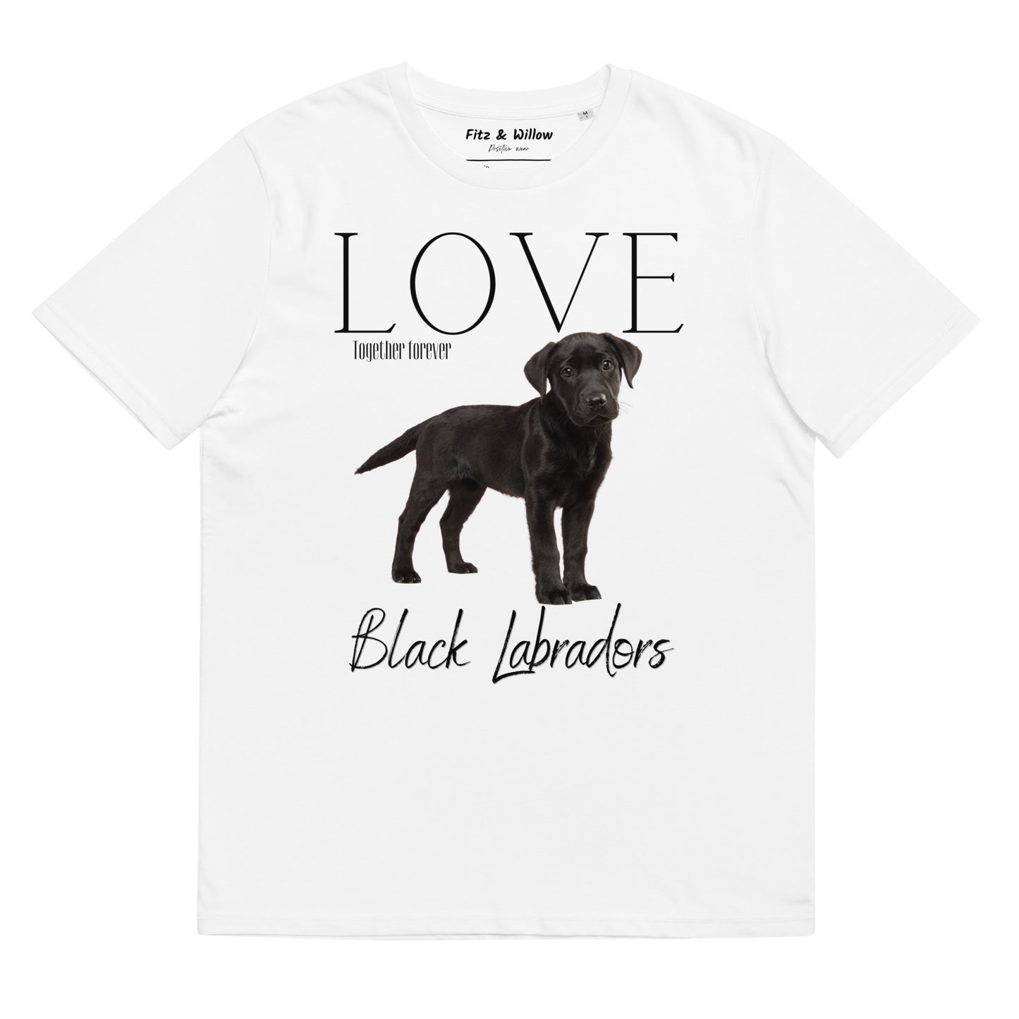 Black Labrador lover sustainable t-shirt - Fitz & Willow