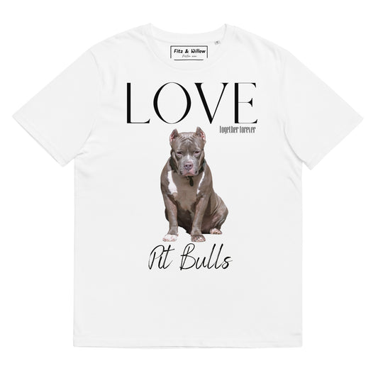 Pit Bull Lovers organic cotton t-shirt, - Fitz & Willow