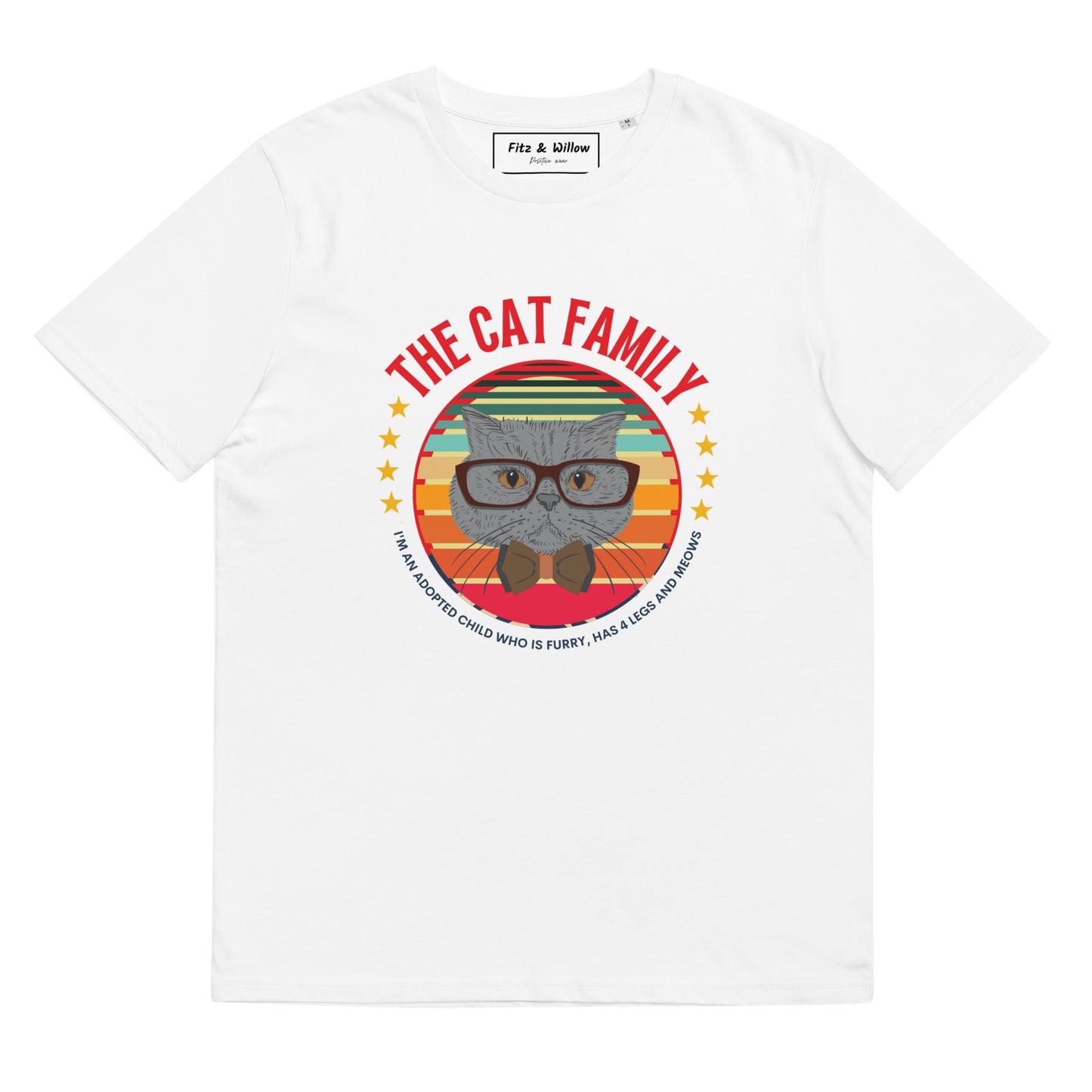 The Cat Family, Unisex organic cotton t-shirt - Fitz & Willow