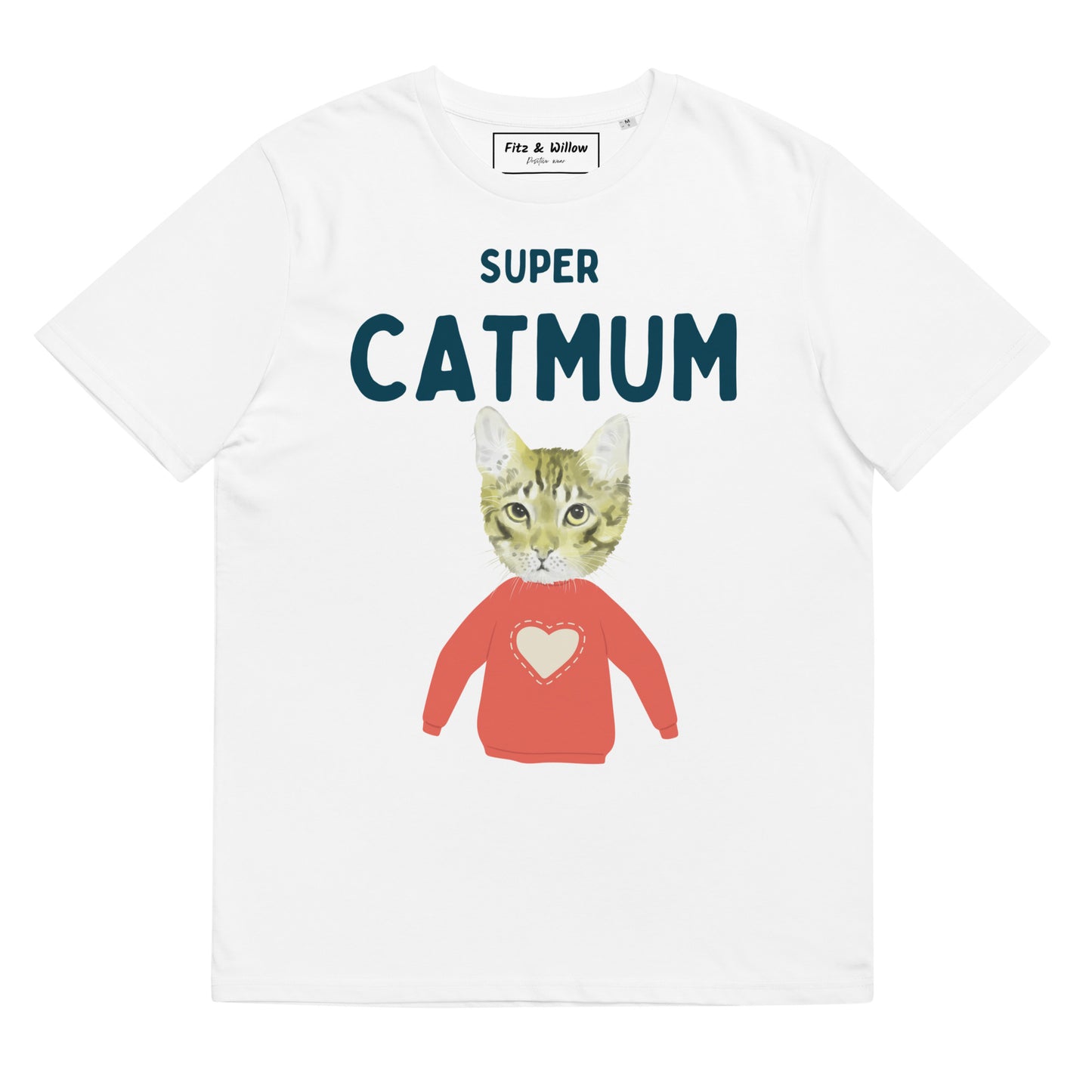 Super Cat Mum, sustainable cotton t-shirt - Fitz & Willow