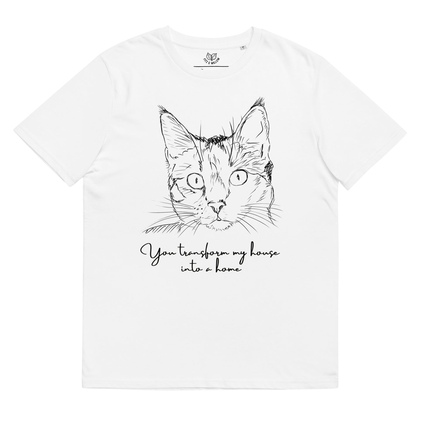 Cat print unisex sustainable t-shirt - Fitz & Willow