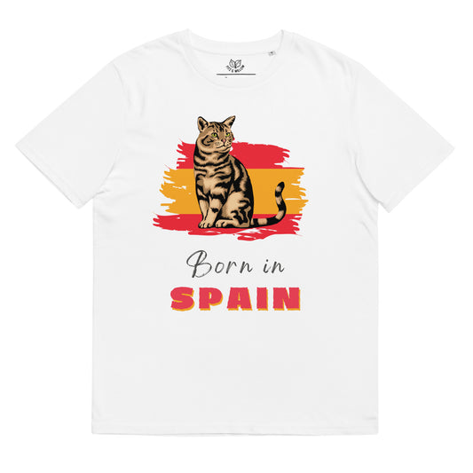 Spanish flag and cat, Unisex organic cotton t-shirt - Fitz & Willow