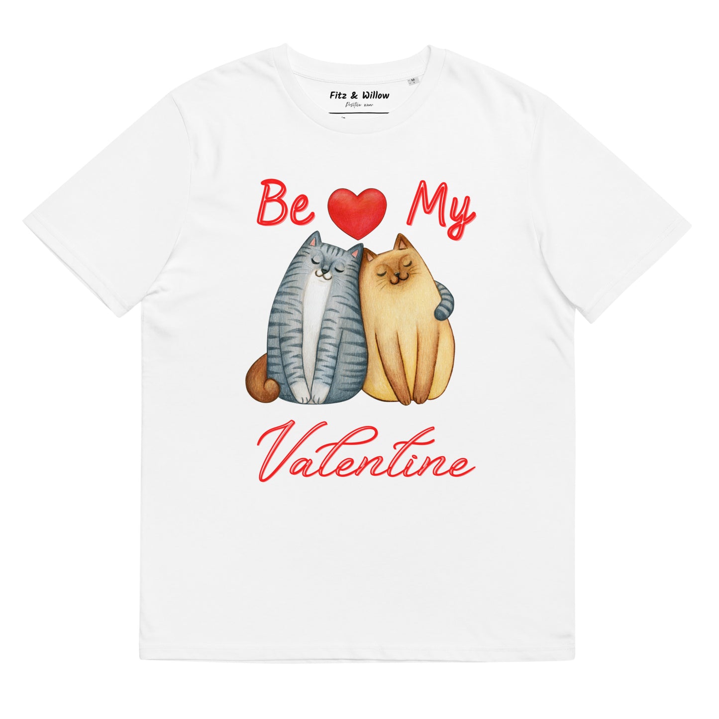 Unisex organic cotton t-shirt, Be my Valentine - Fitz & Willow