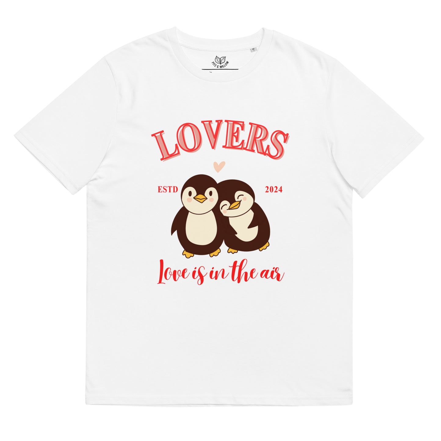 Penguin Lovers, Unisex organic t-shirt - Fitz & Willow