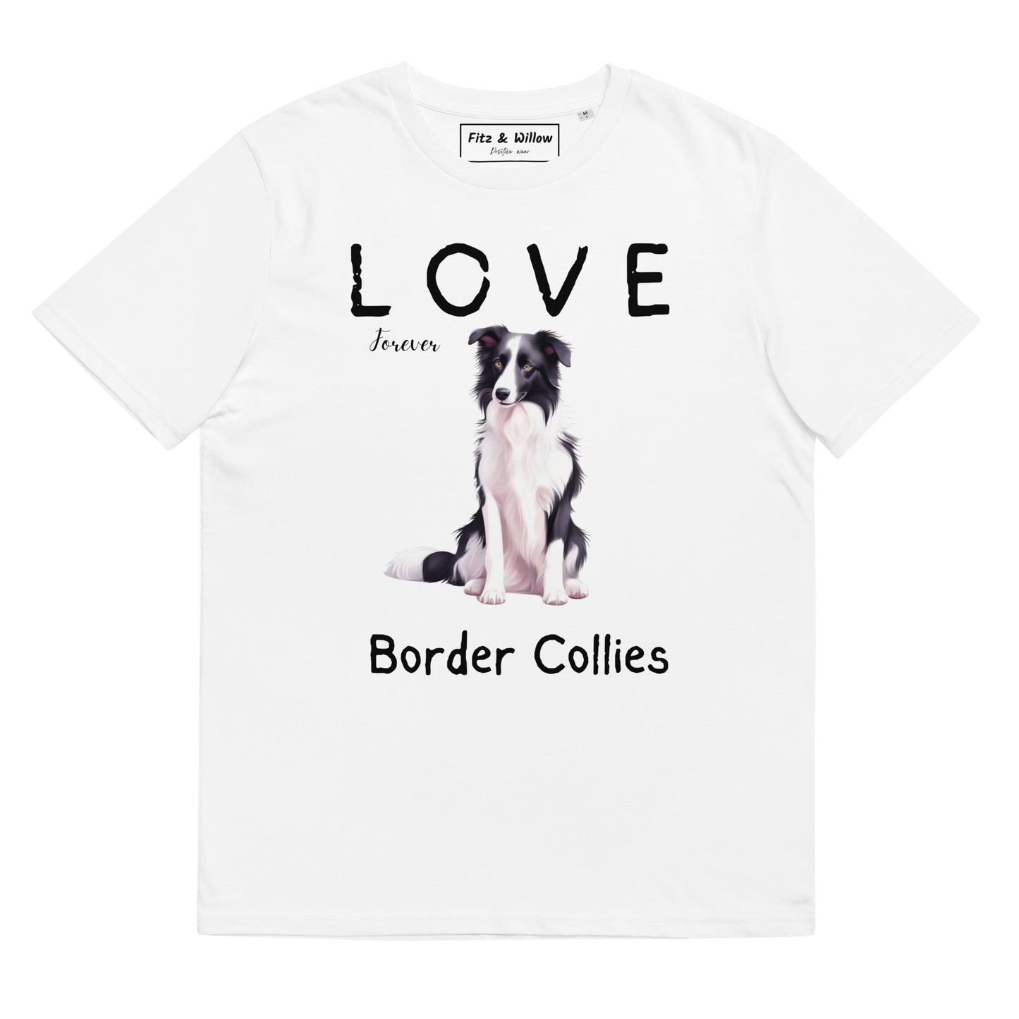 Border Collie lovers sustainable cotton t-shirt - Fitz & Willow