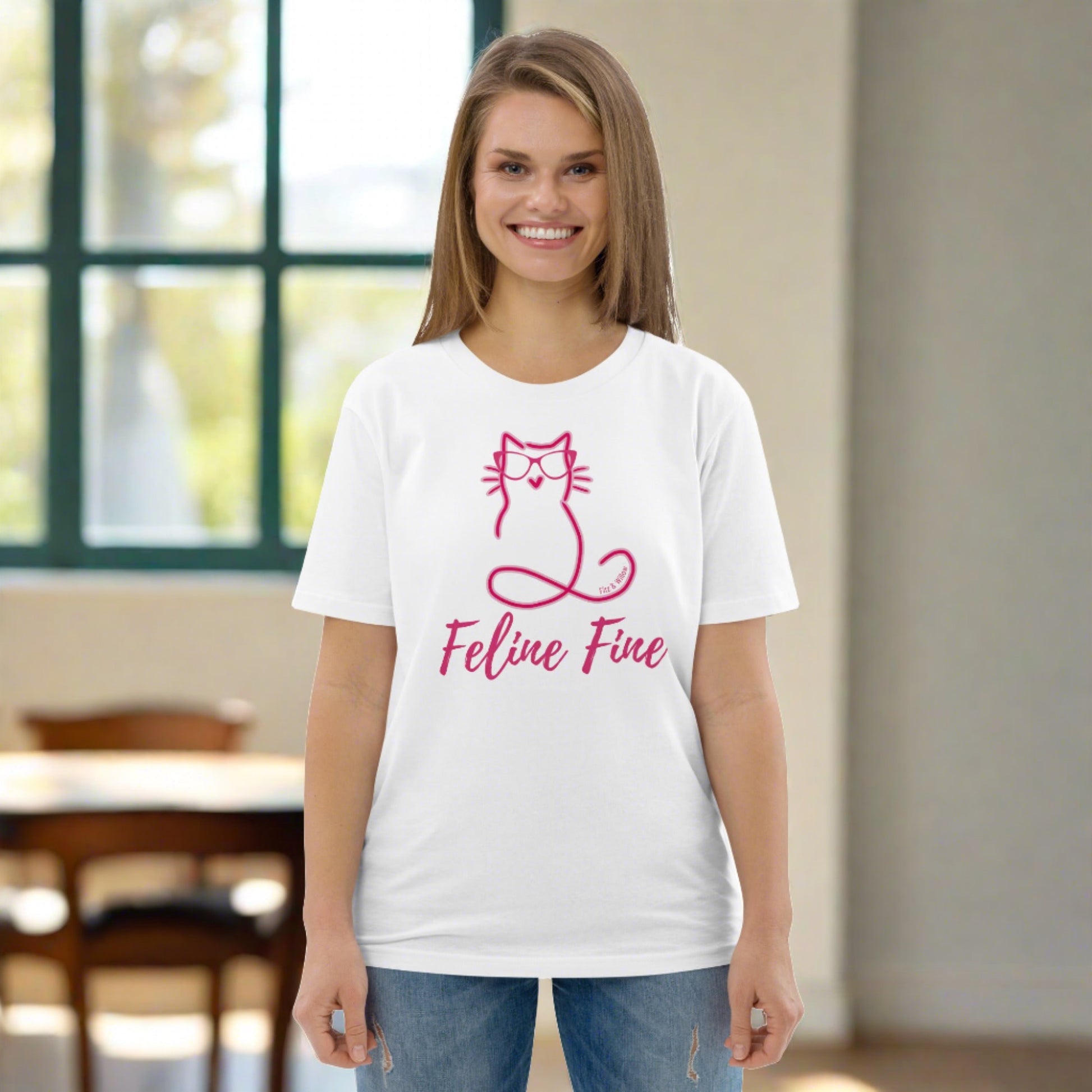 Feline Fine. organic cotton t-shirt - Fitz & Willow