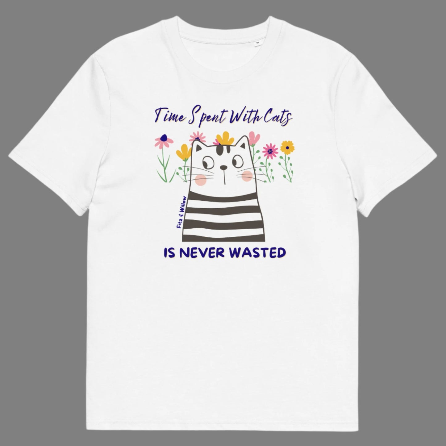 Funny cat women t-shirt, sustainable - Fitz & Willow