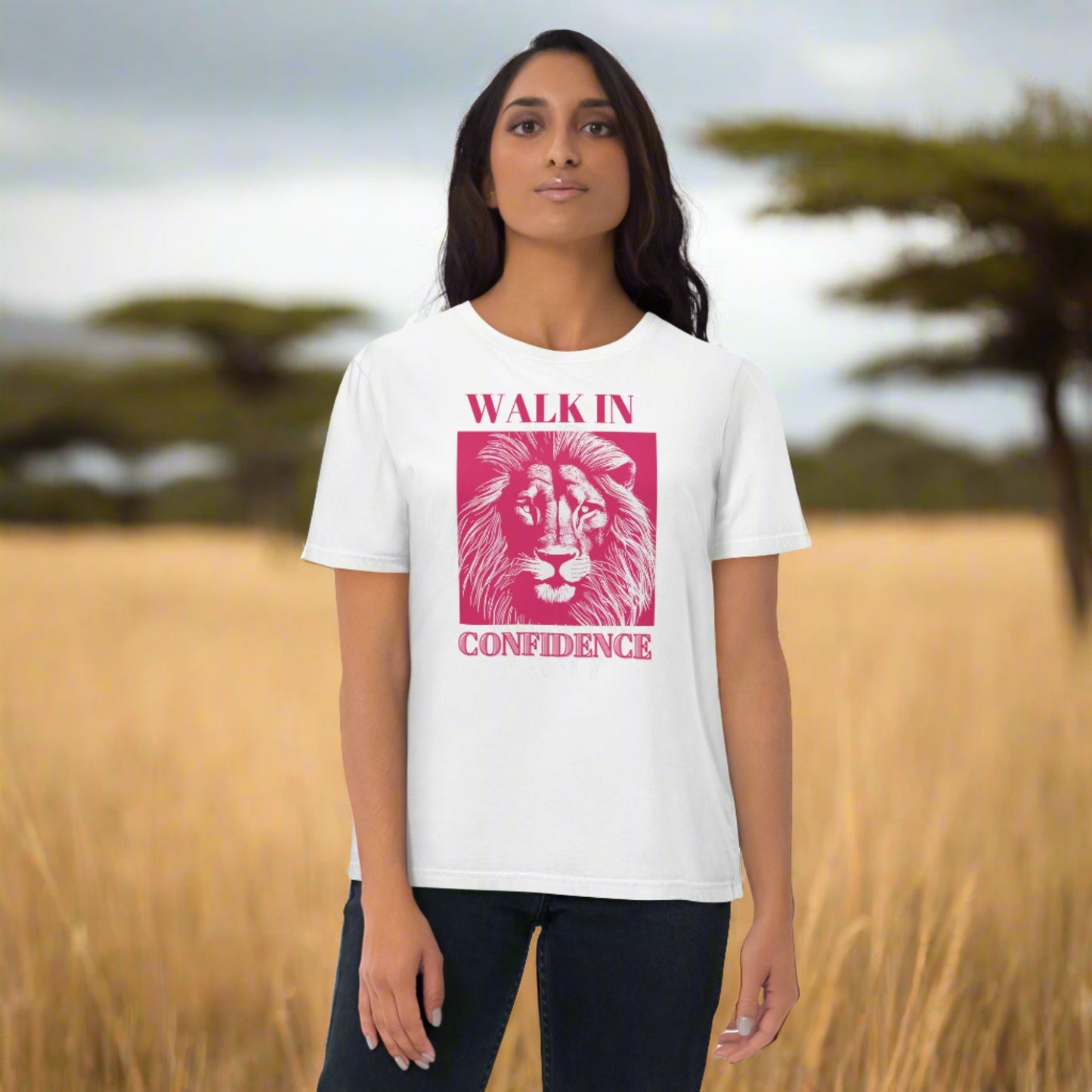 Lion Confidence, Unisex organic cotton t-shirt - Fitz & Willow