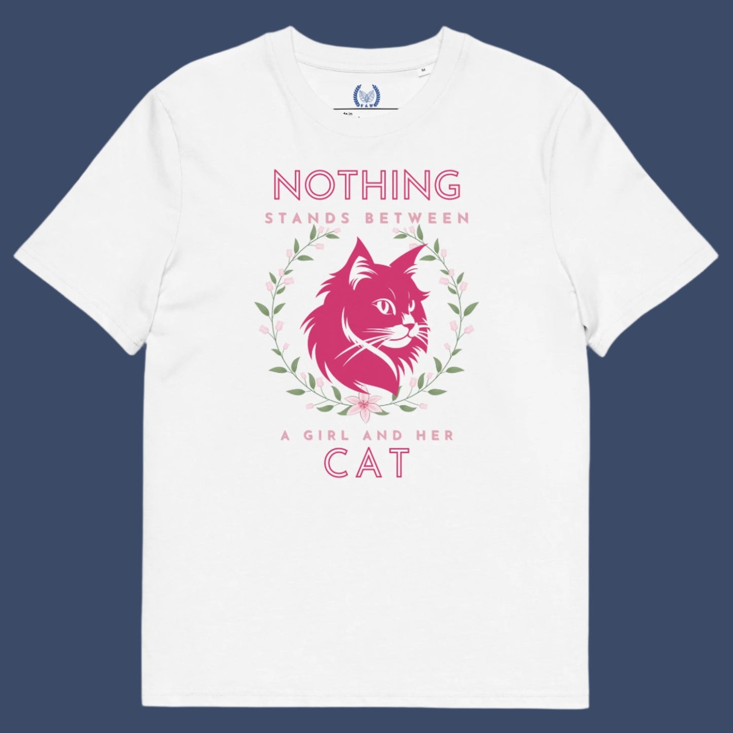 Eco-friendly t-shirt with cat print, Nothing Stands Between - Fitz & Willow