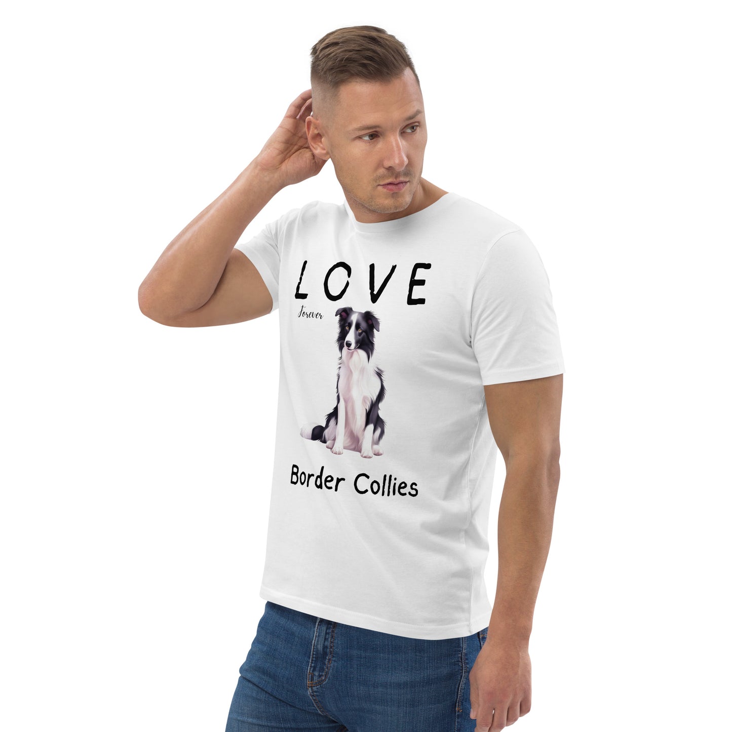 Border Collie lovers sustainable cotton t-shirt - Fitz & Willow